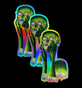 alien girl | holographic sticker