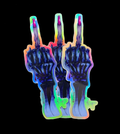 middle finger | holographic sticker