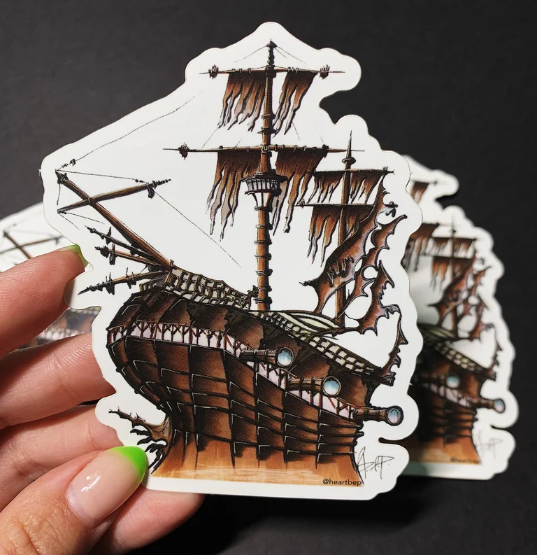 Molly's Ship | white vinyl sticker