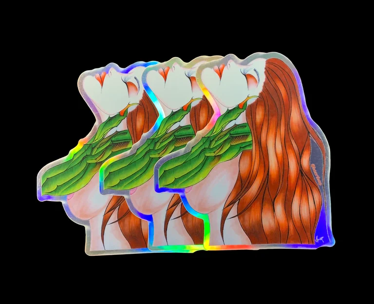 monster hand | holographic sticker