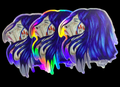 scream | holographic sticker