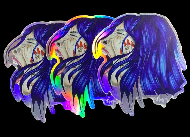 scream | holographic sticker