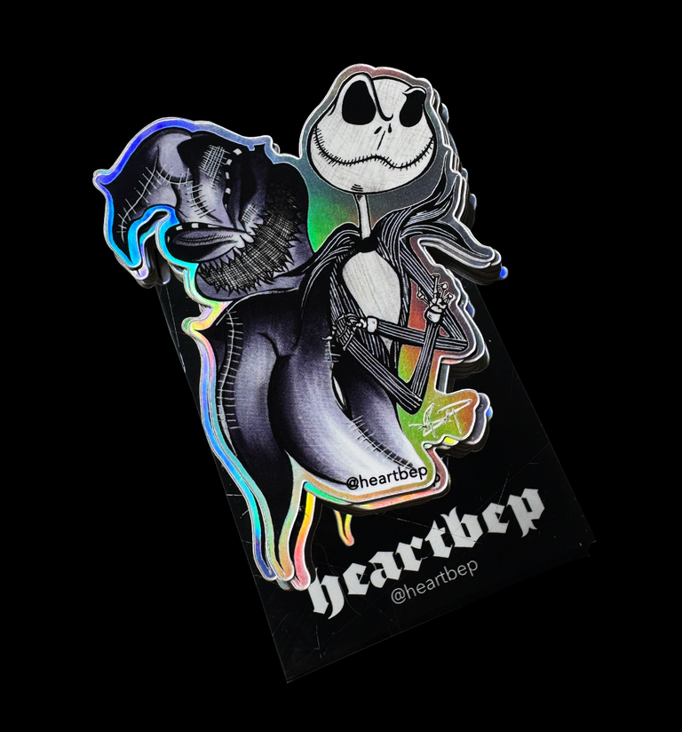 jack & oogie | holographic sticker