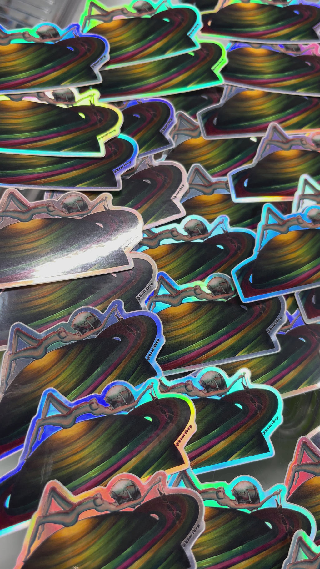 Just need some space | heartbep holographic sticker